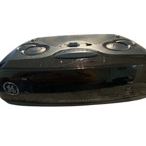 GE General Electric Retro AM/FM Alarm Clock Radio LCD Display Model 7-4837C Gray
